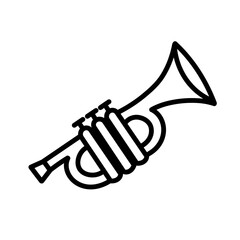 Trumpet Outline Music Icon © Nabella Studio