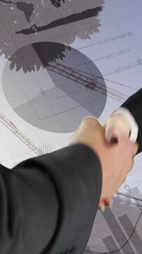 Handshake between business people 4k
