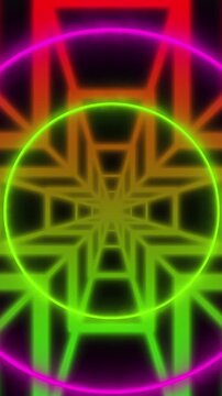 Animation of circles moving over shapes