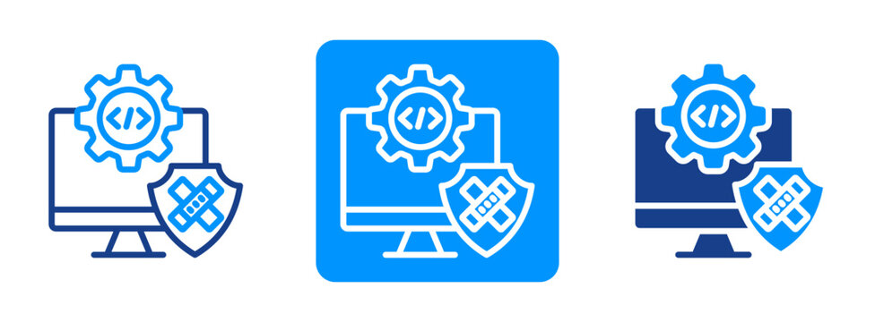 Software Patch Icon In Dual Tone Style