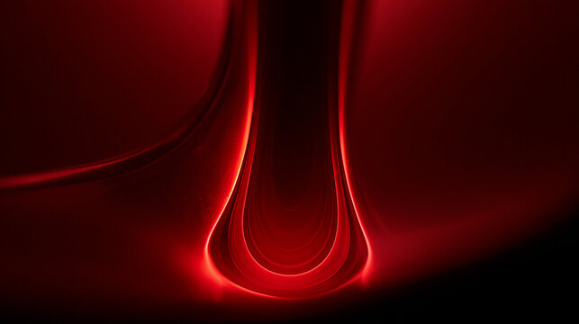 Abstract Red Futuristic Light Curves and Lines Background