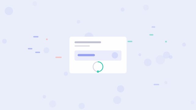 Web Page Loading Interface with Progress Indicator Animation