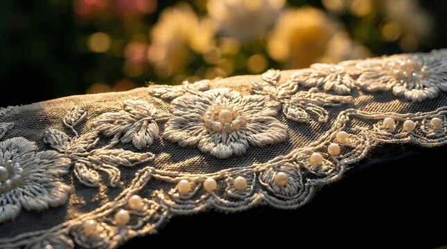 Close-up of ornate golden carved wooden decorative trim with intricate floral and scrollwork details, suitable for interior design, furniture restoration, and architectural embellishment projects.
