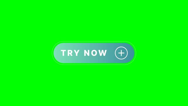 Animated Try Now Button on Green Screen for Interactive Content.