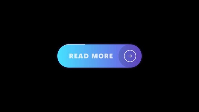 Animated Read More button with a gradient color scheme and a plus icon, ideal for web design and user interface elements.