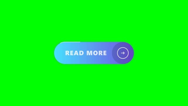 Animated Read More Button on Green Screen for Website and App Interfaces.