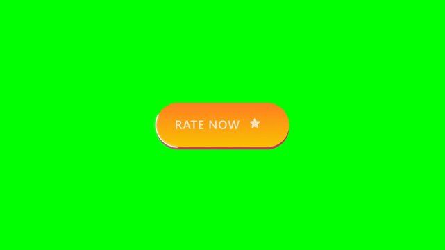 Rate Now Button Animation on Green Screen for Interactive Content.