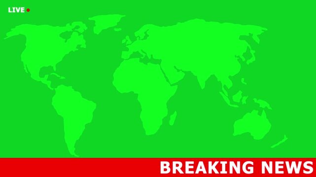 Breaking news lower third 3rd chyron 3rd loop 4k. TV broadcast style animation for breaking news or live updates, News lower third background overlay template animation with alpha channel.4k video