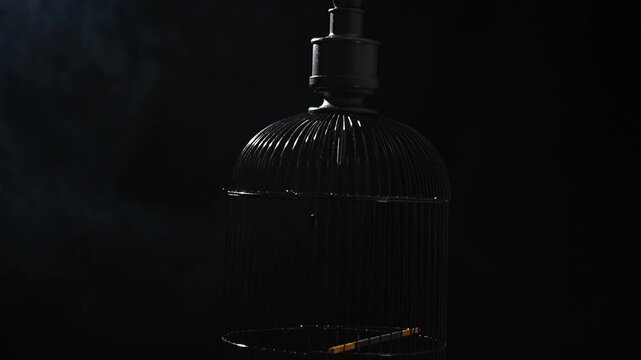 bird cage in the night