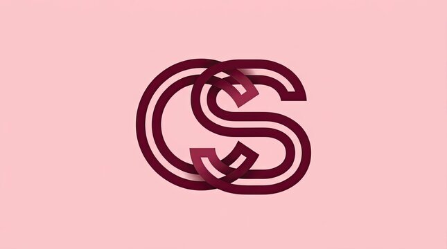 Modern interlocking letters C and S in maroon lines.
