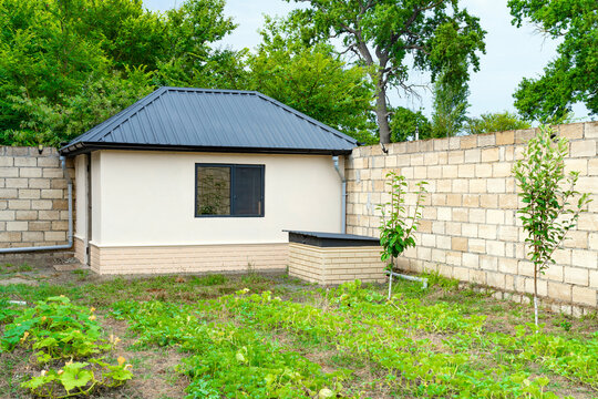 Small cozy shed in backyard garden