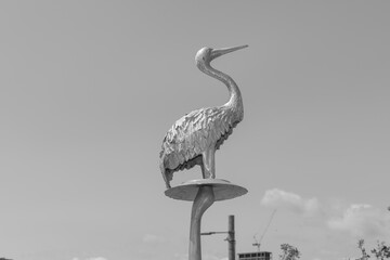 Fototapeta premium black and white view of 