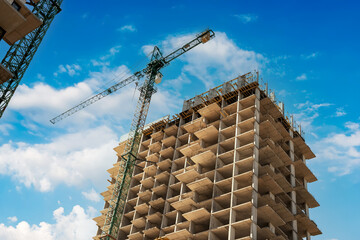 Reinforced Concrete High Rise Building Under Construction © gorvik