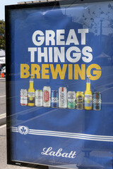 Fototapeta premium street poster for Labatt brewery in Toronto