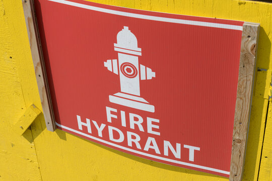 fire hydrant sign