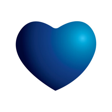Blue Love Shape Vector Art, Icon, Graphic Free Download