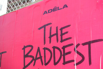 Fototapeta premium part of an Adéla wheatpaste poster in Toronto