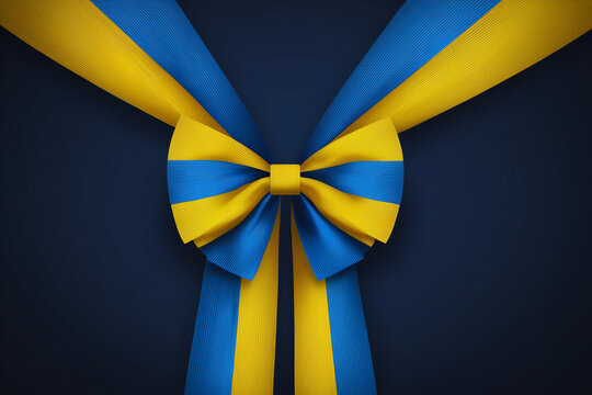 Vector Illustration of Ukraine Independence Day. Ribbon