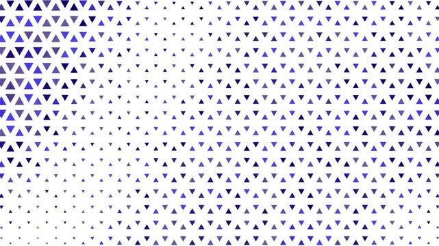 Abstract Blue Triangle Pattern Background with Geometric Mosaic Shapes, Seamless Motion Graphics 4K