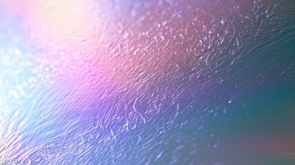Fototapeta premium Soft-focus macro texture with pearlescent colors and fine scratches in lavender, rose and mint hues