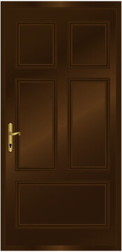 closed wooden door
