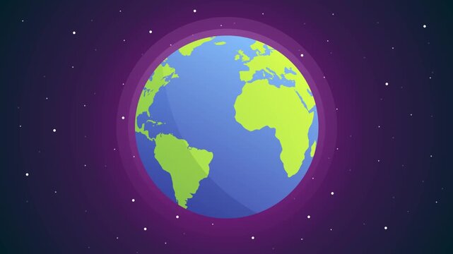 Earth and Moon in Space with Blue Planet Earth, Sunlight, Clouds, Stars and Global World View Representing Astronomy, Nature and the Universe