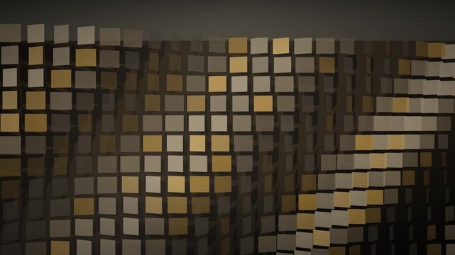 Dynamic Parametric Facade Creating An Abstract Geometric Wave Movement In Digital Art Style