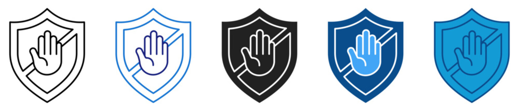 Ad Block icon set multiple style
