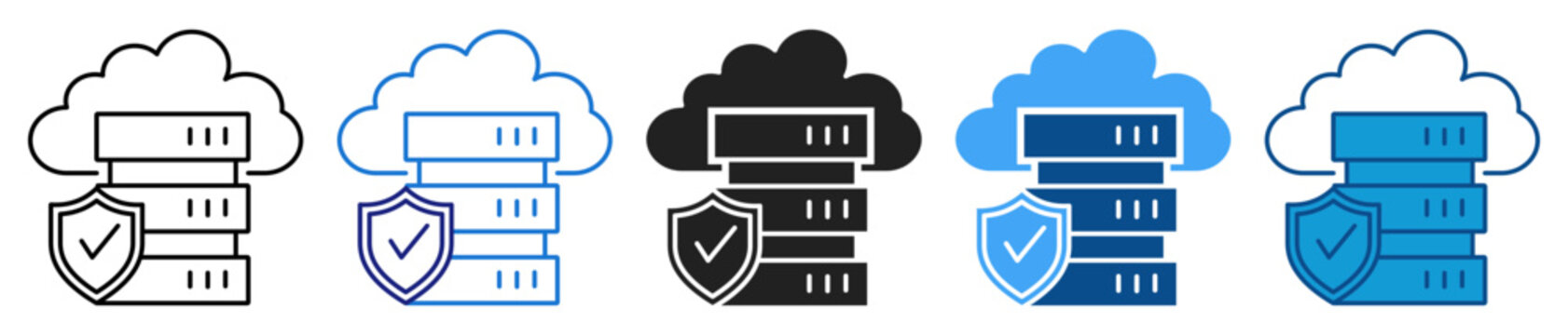 Dedicated Server icon set multiple style