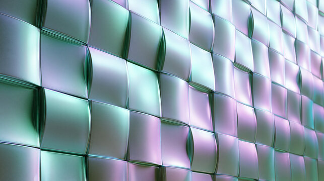 Modern Iridescent Geometric Tile Texture Background