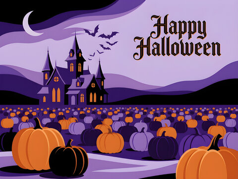 halloween background with pumpkin and pumpkins