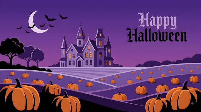 halloween background with pumpkin and pumpkins