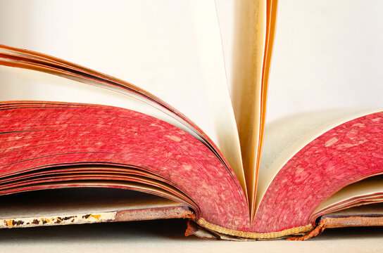 opene vintage book close up wit shallow depth of field,free copy space