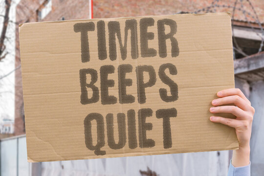 "Timer Beeps Quiet" The kitchen timer beeps too quietly and you don't hear it. TIMER. BEEPS. QUIET. KITCHEN. BURN.