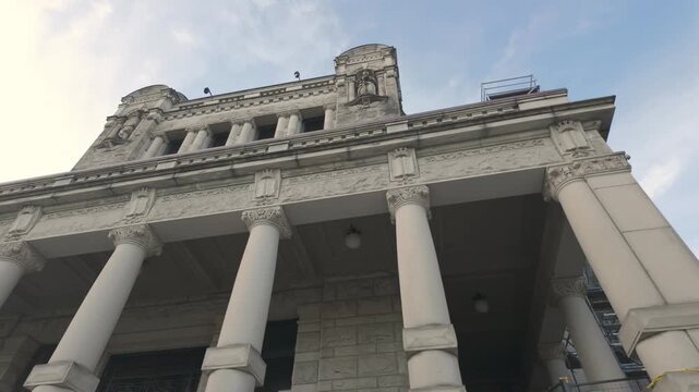 Victoria, BC, Canada - Aug 11, 2026: Neo baroque architecture facade of the British Columbia Parliament Buildings