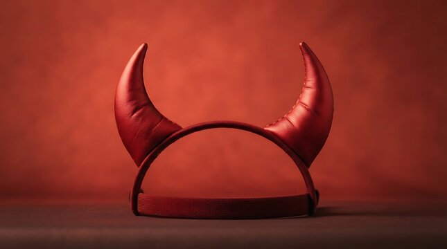 Red devil horns headband for costume party