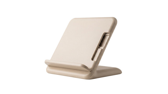 Minimalist book stand for reading, cooking, studying, tablets and hands-free workspace setups. Isolated on White background.