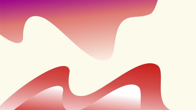 Abstract soft orange liquid shapes on cream smooth background