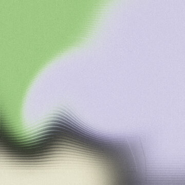 Granular soft celadon green subtly dissolving into muted lavender, featuring a distinct, dark horizontally ribbed shadow wave, perfect for contemporary digital backdrops.