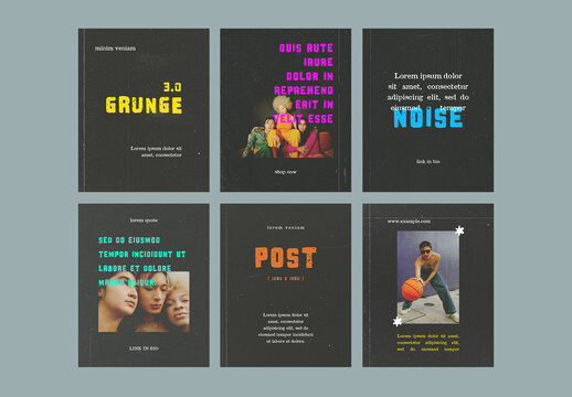 Grunge Social Media Templates