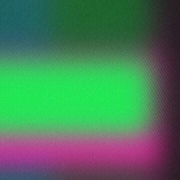 Granular teal-emerald to luminous lime green gradient, diffusing into vivid magenta with subtle dark diagonal ribbing, ideal for modern tech presentations.