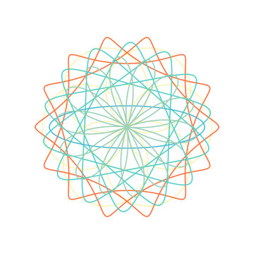 Sacred Geometry Flower of Life Spirograph Spiritual Yoga Meditation Transparent Background