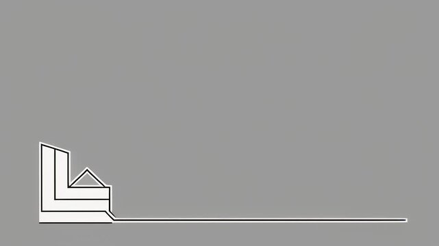 minimalist animated line art of a walking figure in grayscale