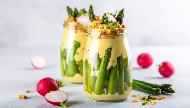 Spargel-Ei-Vorspeise im Glas
