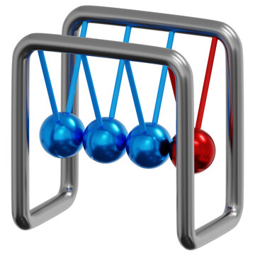 Newton'S Cradle Frame 3D Icon