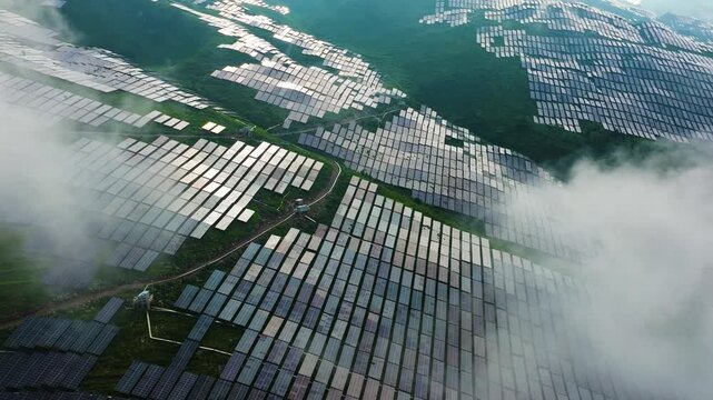 4K China Wind Turbines on Steep Mountain Slopes