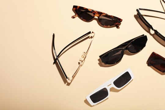 set of sunglasses vector illustration
