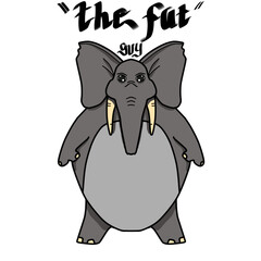 Elephant illustration, suitable for various purposes such as screen printing.