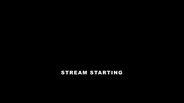 Stream starting animation with minimalist loading circle for gaming and live broadcasts 4k overlay