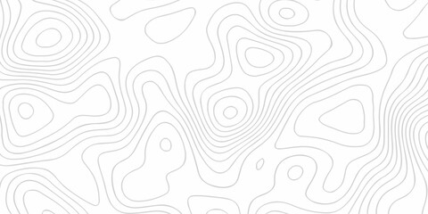 Topographic map background geographic line map with seamless ornament design. The black on white contours topography stylized height of the lines map. © Alibuss